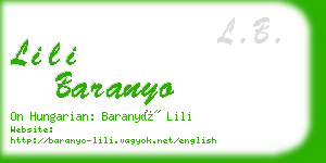 lili baranyo business card