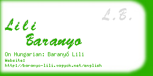 lili baranyo business card